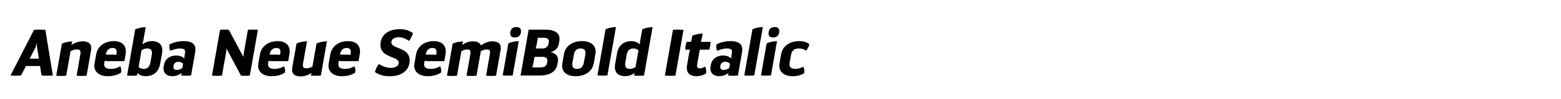 Aneba Neue SemiBold Italic